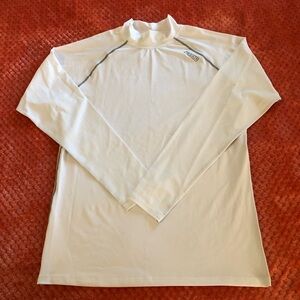 TWO - DRSKIN Men’s size M white long sleeve compression shirts NWOT All Seasons